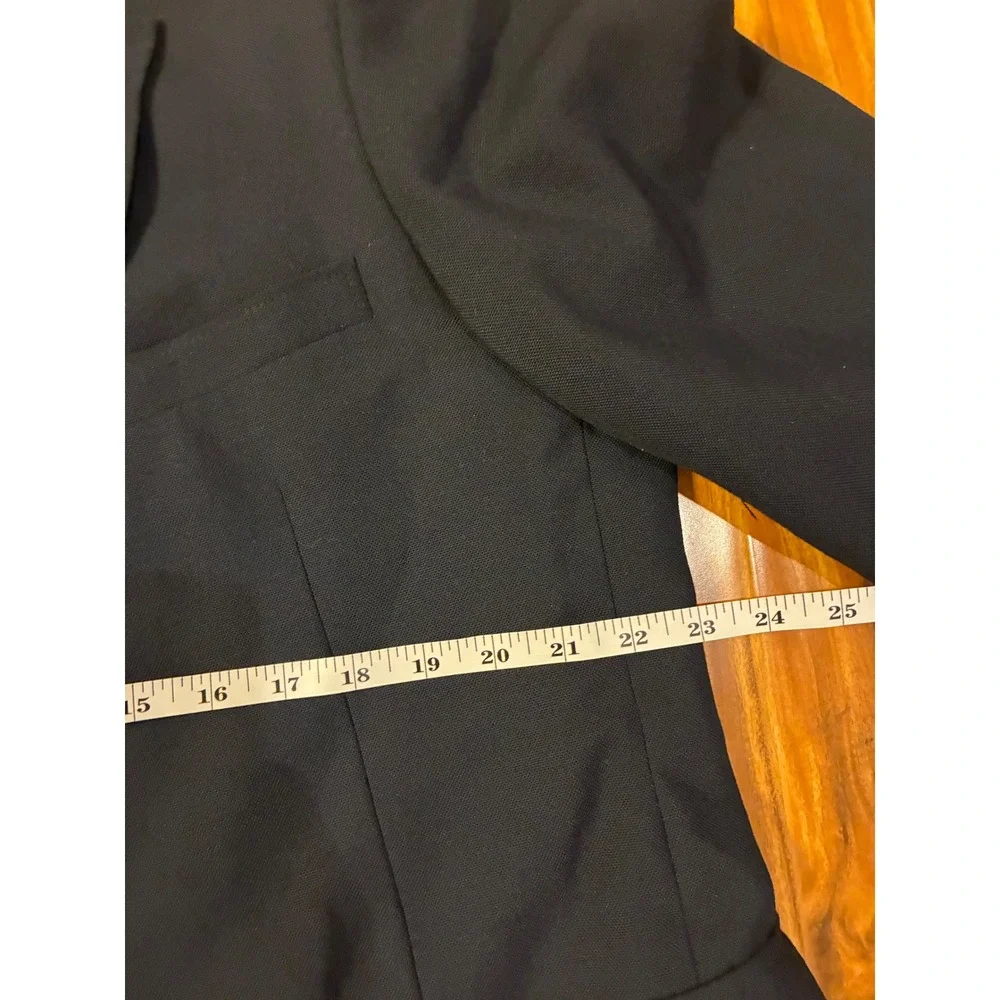 Eagle Clothes Mens Navy Blue Blazer Gold Crest Buttons Made in USA Sport Coat